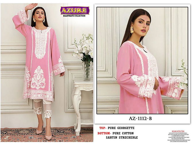 Azure Readymade Collection Fancy Ethnic Wear Top With Bottom Collection